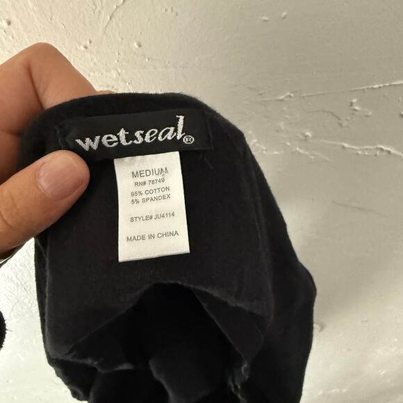 Wet Seal Black Strapless Tube Top M Lace Trim Y2K Going Out Stretchy - Picture 5 of 7